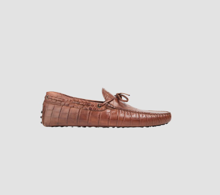 Tod's Gommino Croc-Effect Driving Shoes