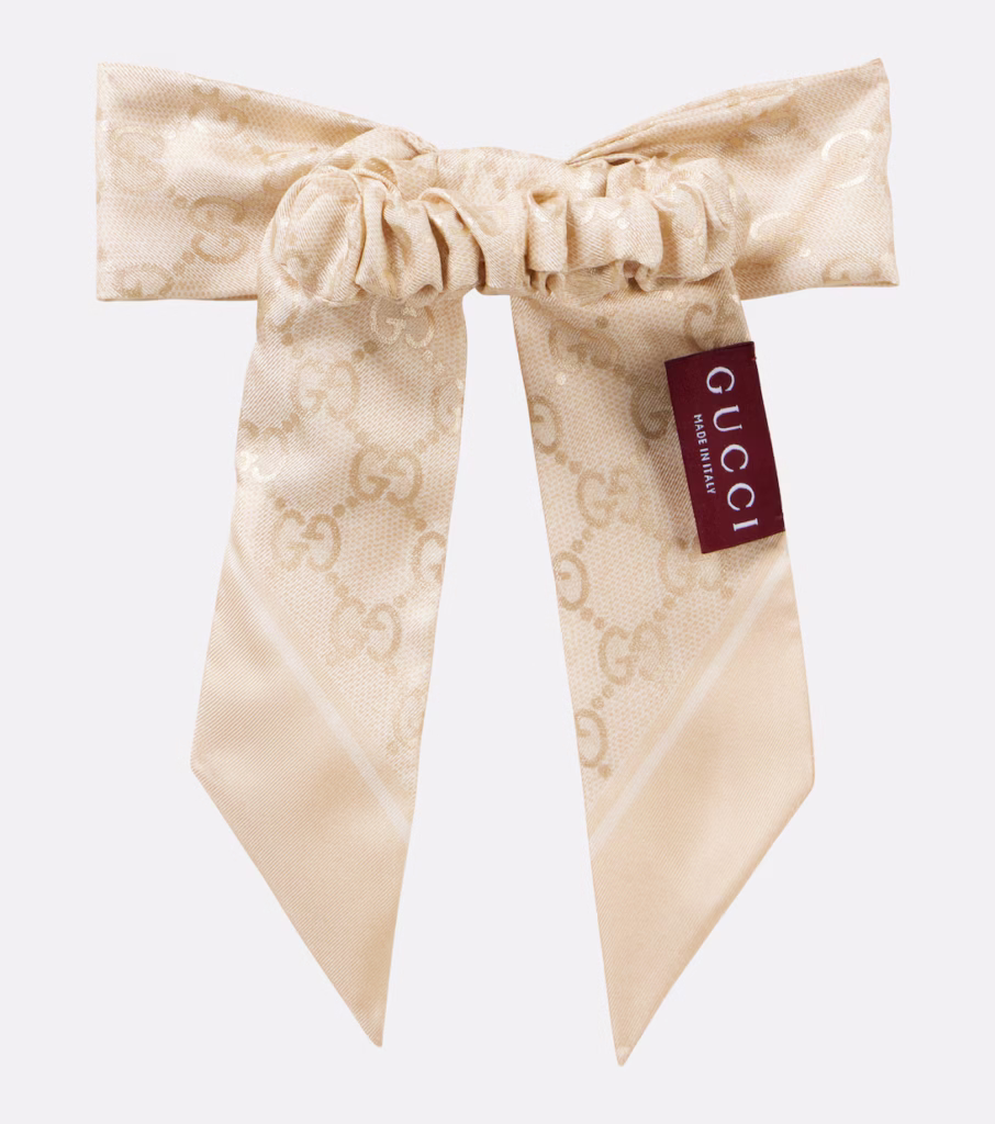 Gucci GG Silk Bow Scrunchie