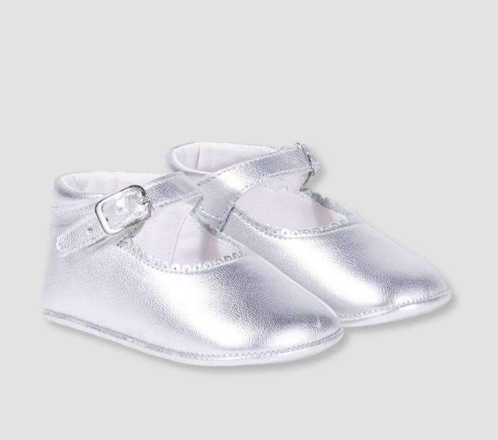 La Coqueta Silver Pram Mary Janes