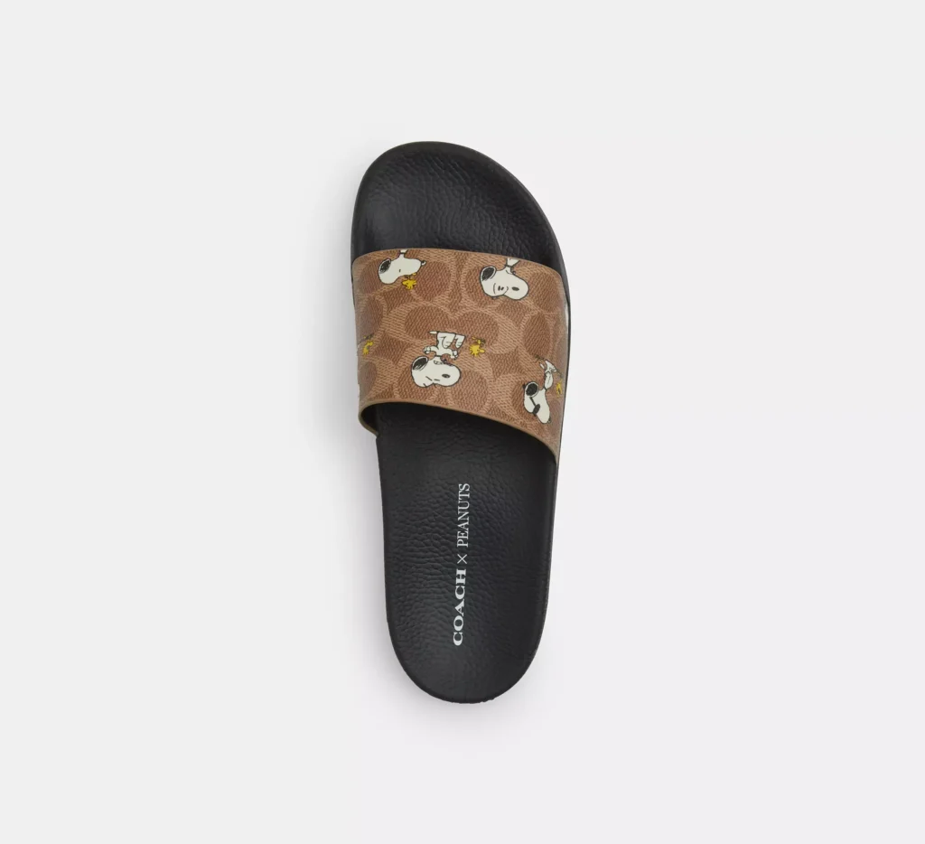 Coach x Peanuts Udele Sport Slide Snoopy print