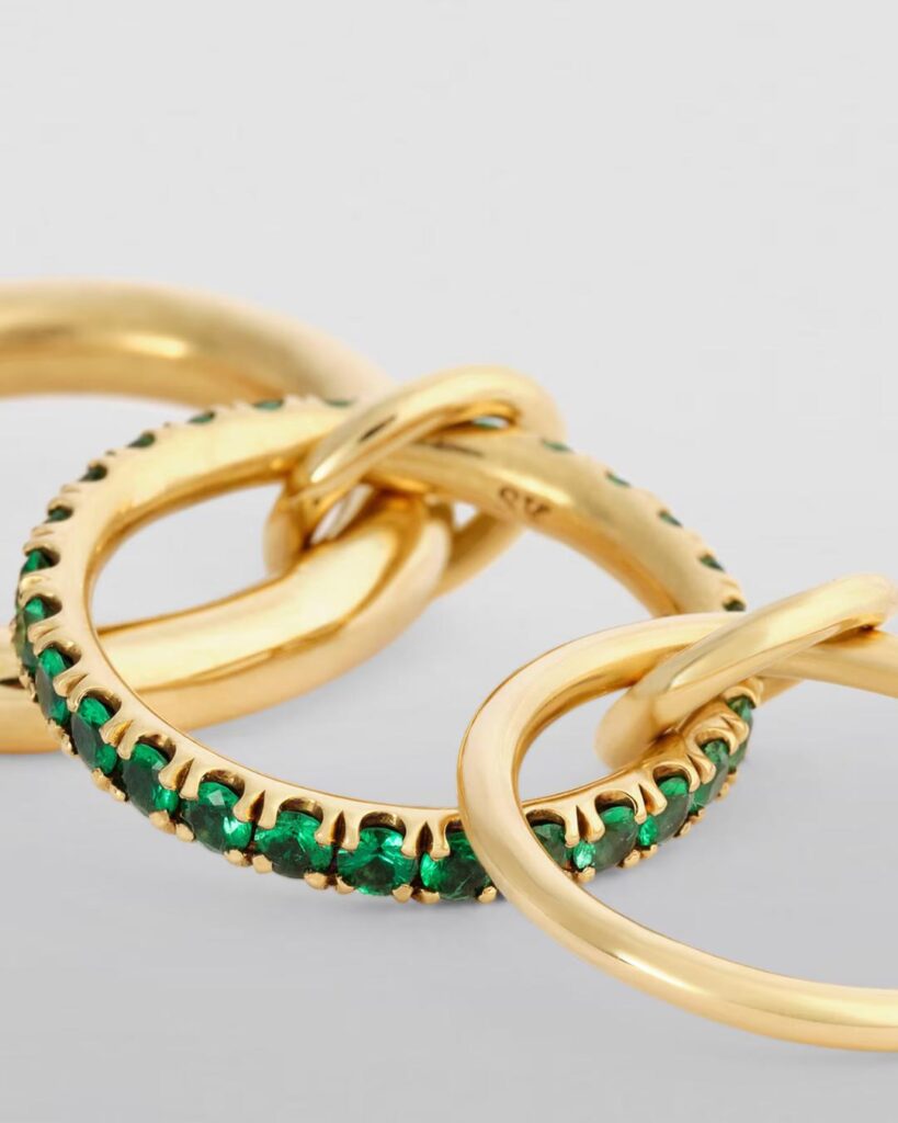 Spinelli Kilcollin Yellow Gold and Emerald Janssen Ring - xic editorial