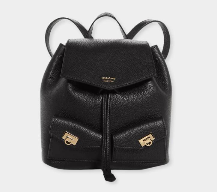 Ferragamo Gancini Leather Backpack - xiceditorial - xic editorial