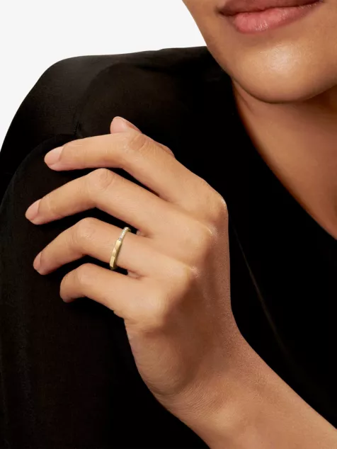 Tiffany Lock Ring in Yellow Gold with Diamonds
