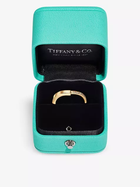 Tiffany Lock Ring in Yellow Gold with Diamonds