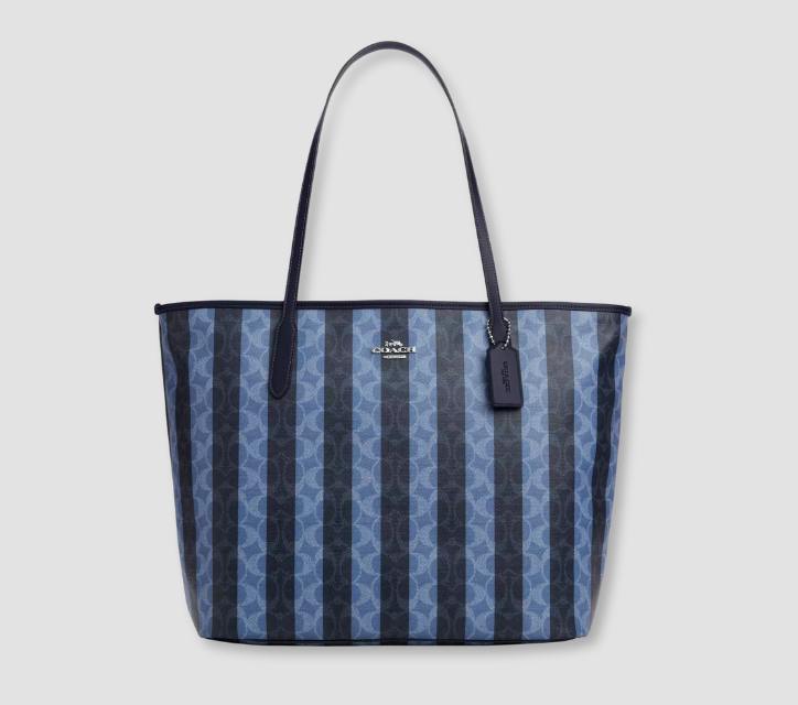 Coach City Tote Bag with Stripe