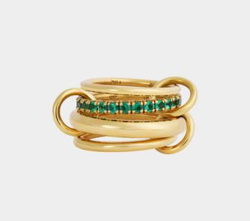 Spinelli Kilcollin Yellow Gold and Emerald Janssen Ring