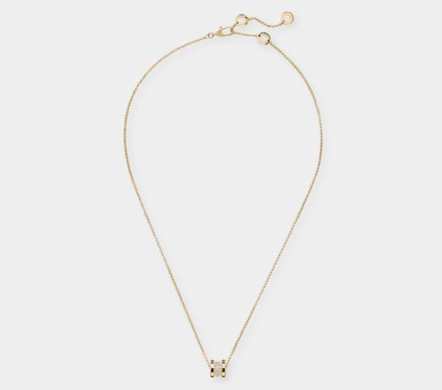 Bvlgari B.Zero1 Necklace 18kt Gold Pendant with Diamonds - xiceditorial - xic editorial