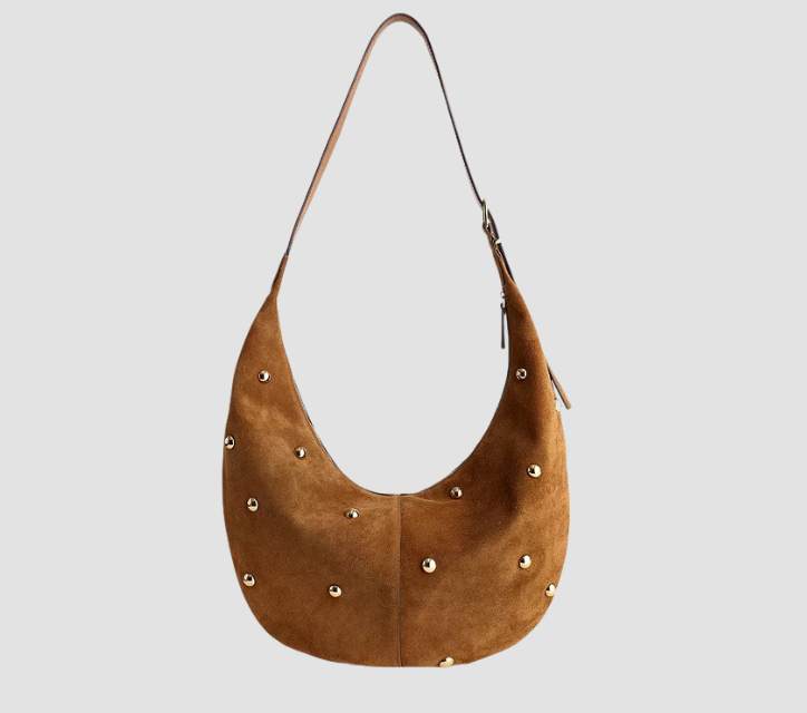 Madewell Studded Suede Shoulder Bag - xiceditorial - xic editorial