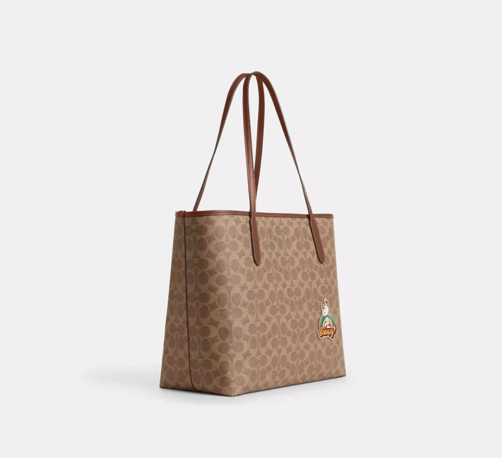 Coach x Peanuts City Tote in Signature Canvas with Patches