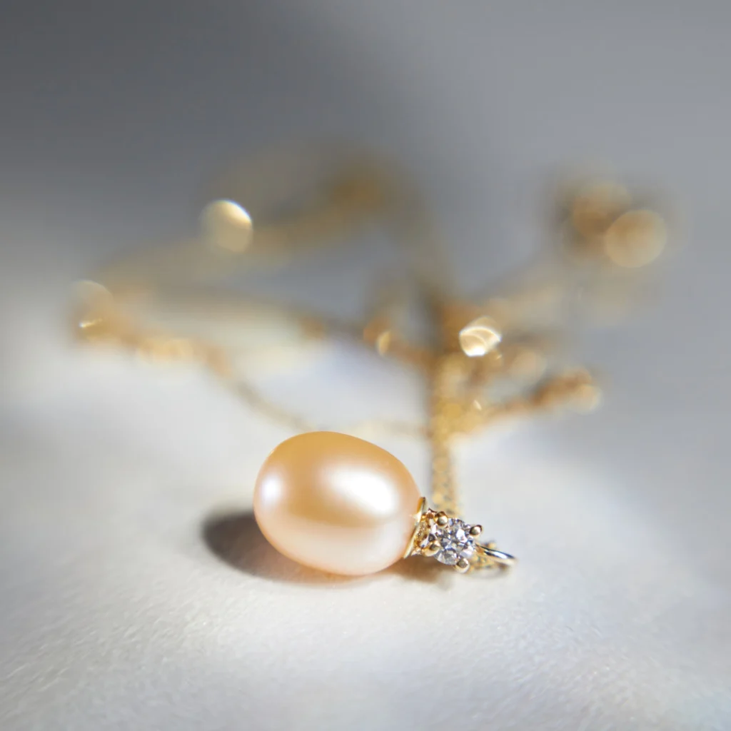 Catbird Pearl and White Diamond Necklace