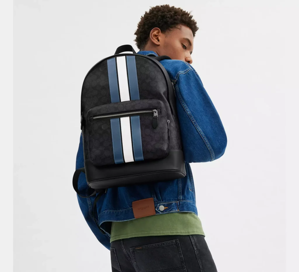 Coach West Backpack with Varsity Stripe