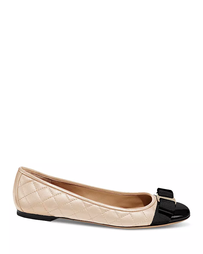 Ferragamo Varina Quilted Ballet Flats - xiceditorial - xic editorial