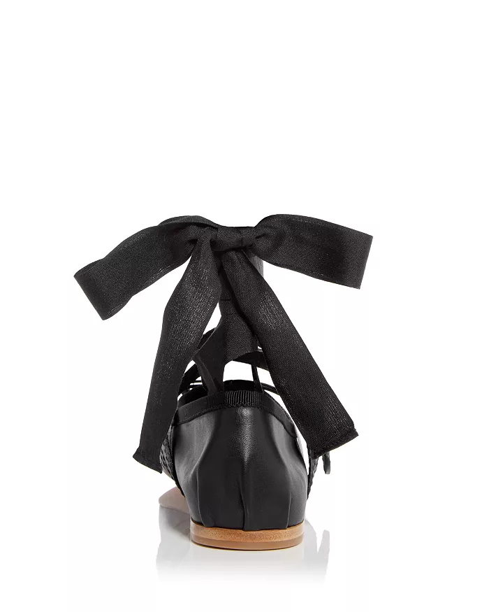 Miu Miu Buckled Ankle Tie Ballet Flats - xiceditorial - xic editorial