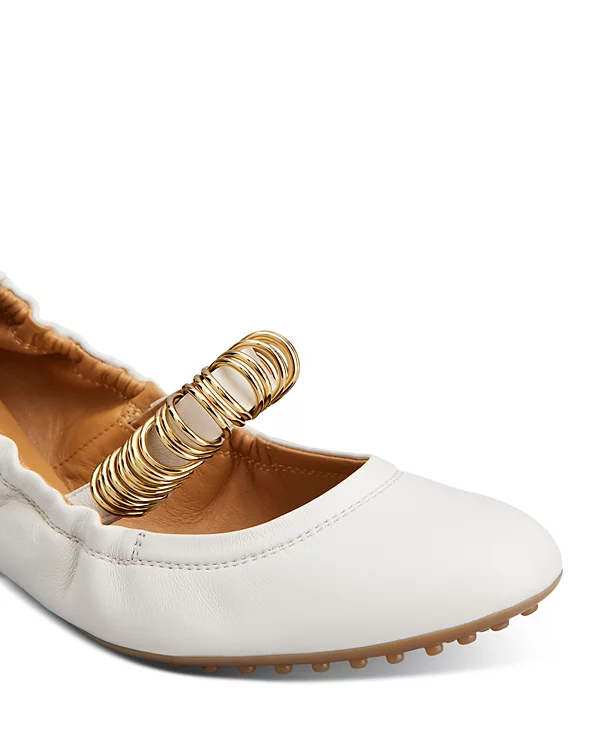 Tod’s Ballerina Embellished Leather Flats - xiceditorial - xic editorial