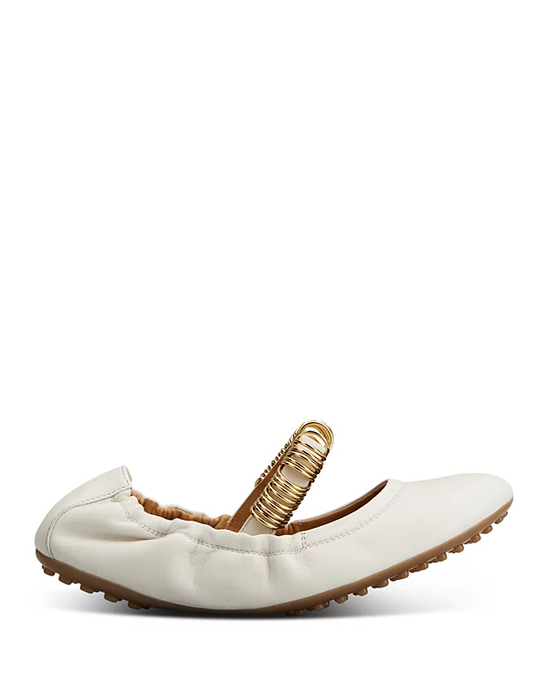 Tod’s Ballerina Embellished Leather Flats - xiceditorial - xic editorial