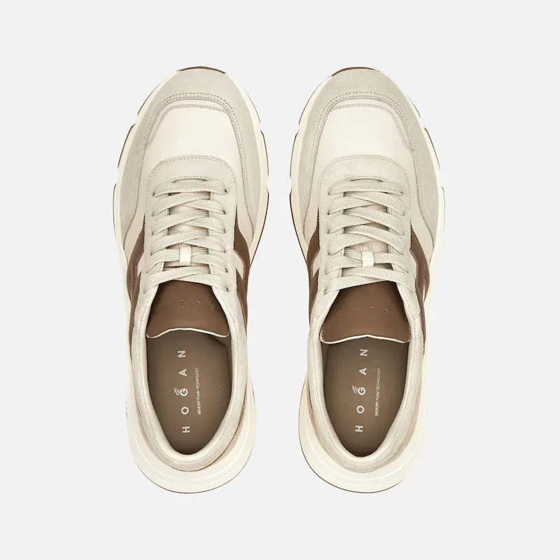 Hogan Hyperlight Sneakers Ivory/Brown - xiceditorial - xic editorial