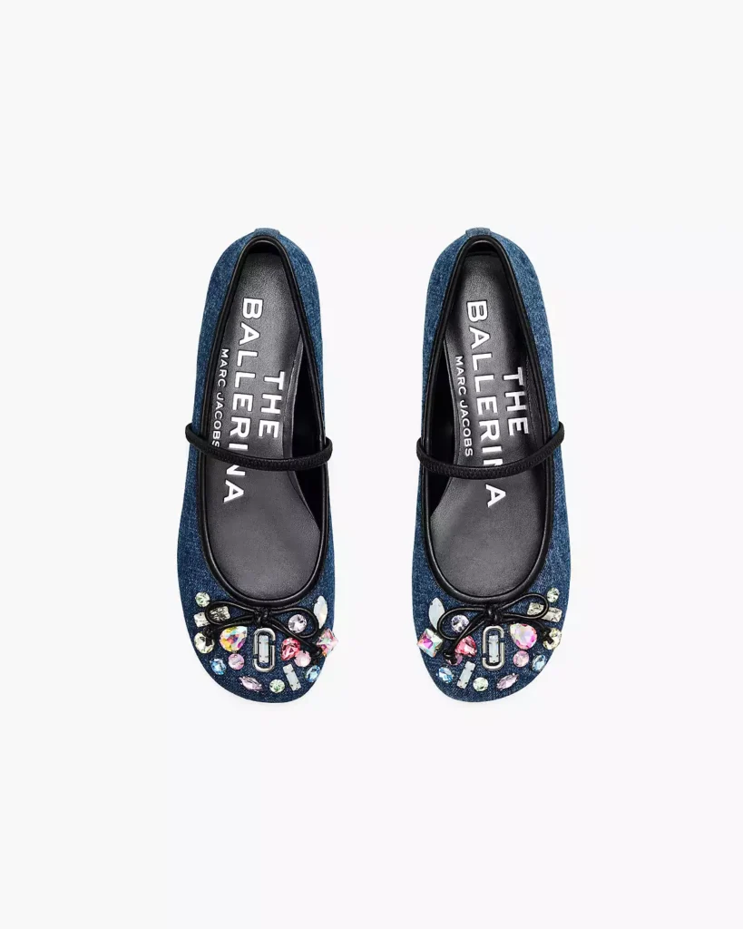 Marc Jacobs Gem Denim Sabrina Ballerina - xiceditorial - xic editorial
