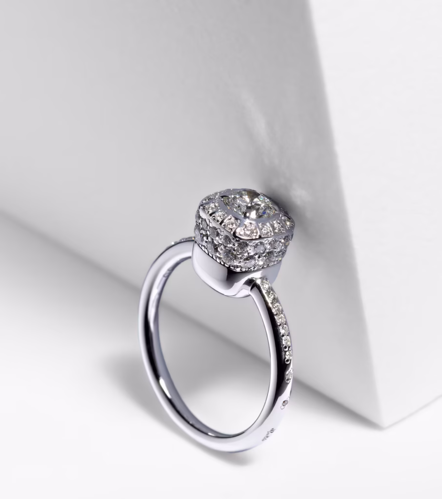 Pomellato Nudo Petit Gold Ring and Diamonds - xiceditorial - xic editorial