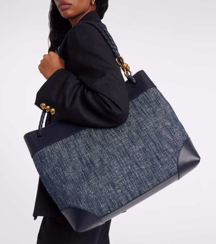 Bottega Veneta Andiamo Denim Tote Bag - xiceditorial - xic editorial