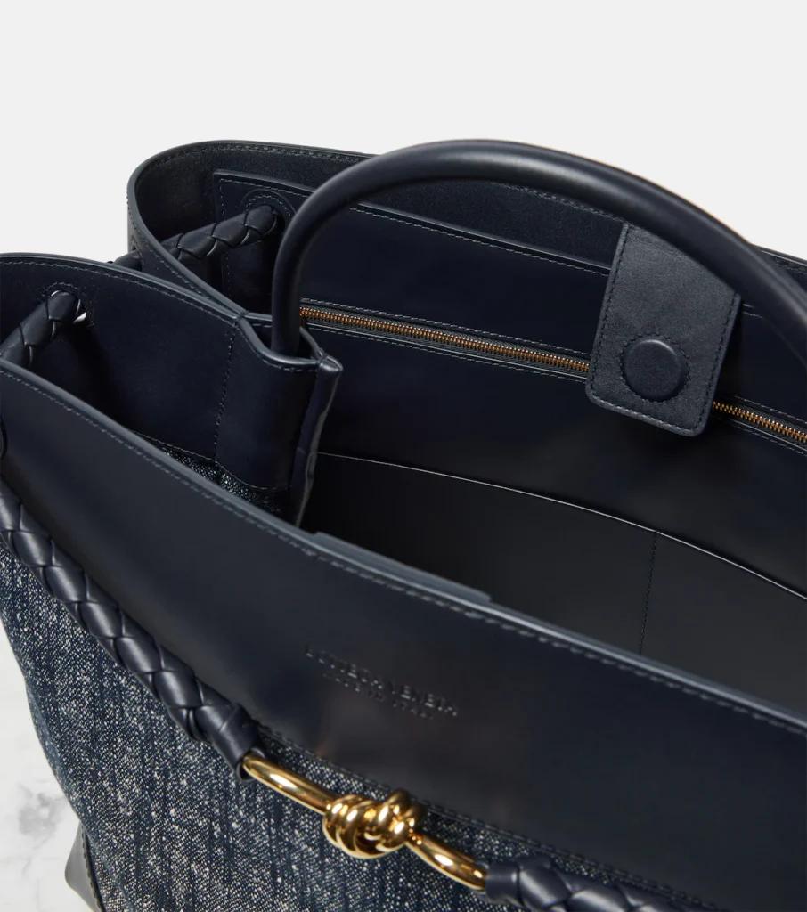 Bottega Veneta Andiamo Denim Tote Bag - xiceditorial - xic editorial
