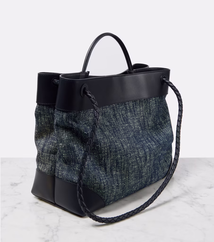 Bottega Veneta Andiamo Denim Tote Bag - xiceditorial - xic editorial