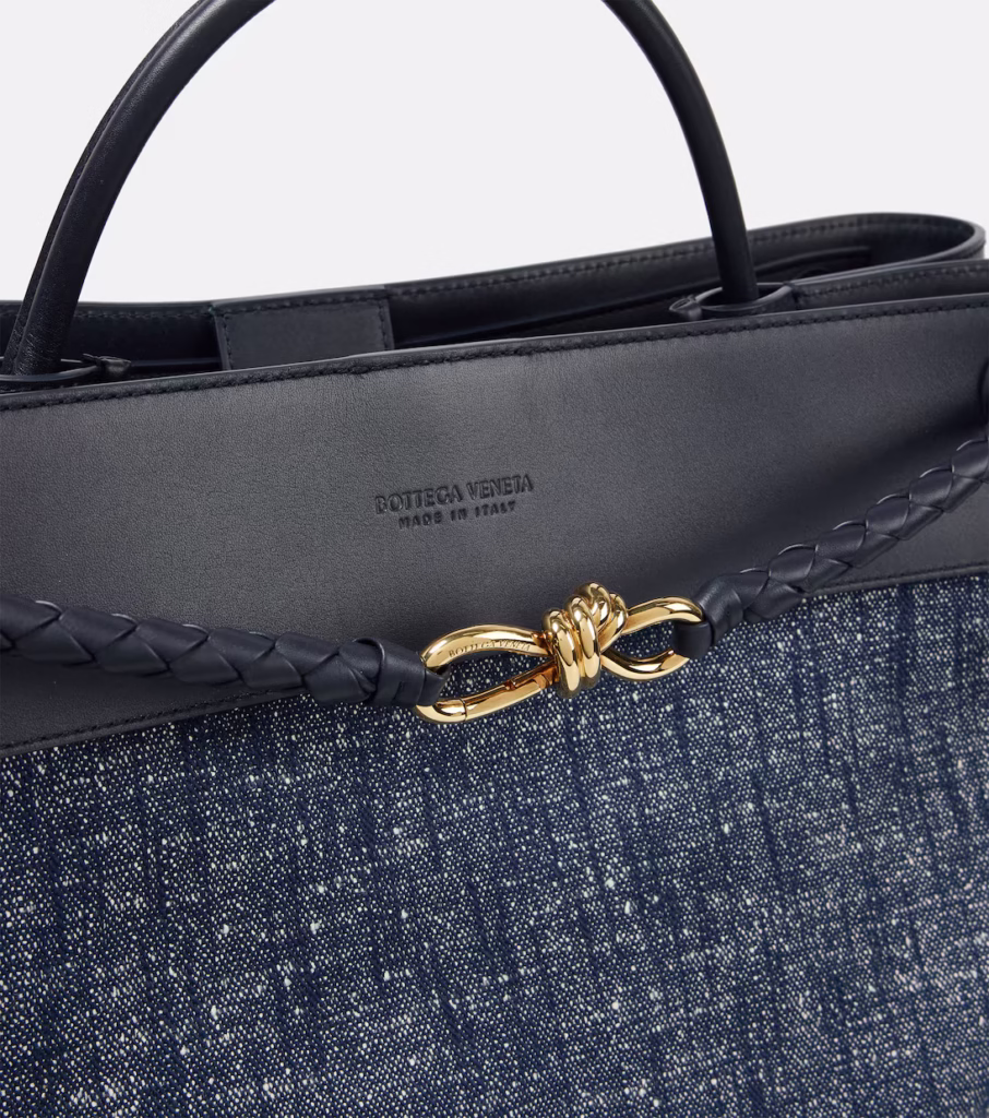 Bottega Veneta Andiamo Denim Tote Bag - xiceditorial - xic editorial
