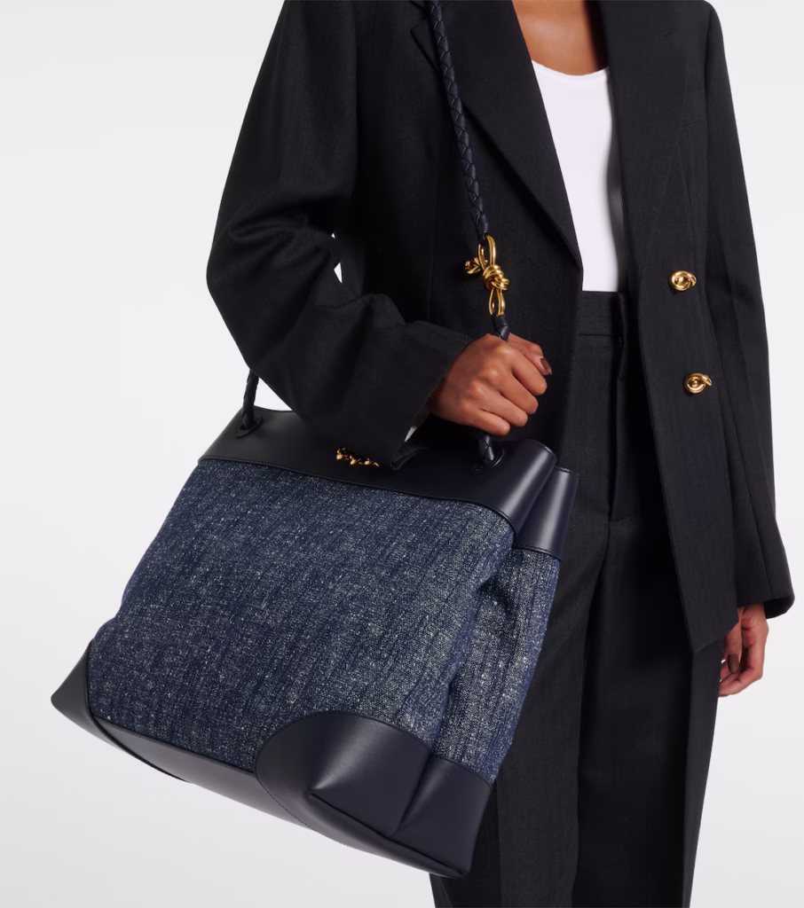 Bottega Veneta Andiamo Denim Tote Bag - xiceditorial - xic editorial
