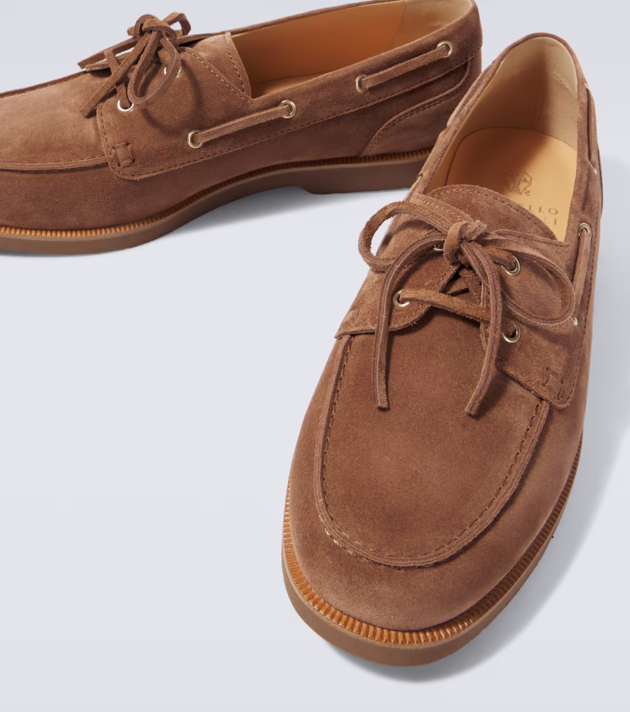 Brunello Cucinelli Suede Boat Shoes - xiceditorial - xic editorial
