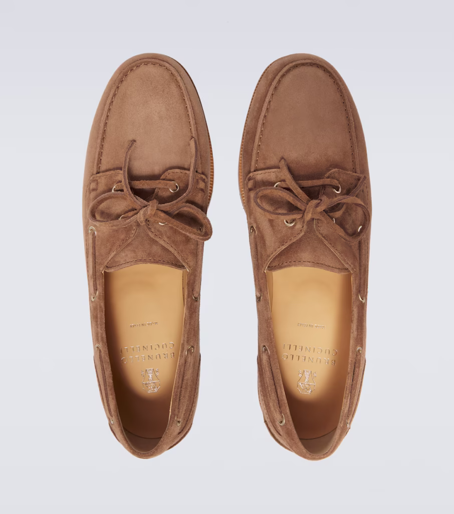 Brunello Cucinelli Suede Boat Shoes - xiceditorial - xic editorial