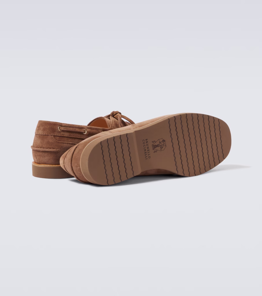 Brunello Cucinelli Suede Boat Shoes - xiceditorial - xic editorial