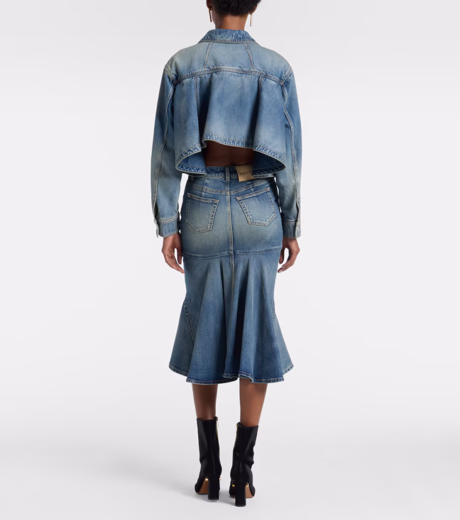 McQueen Peplum Denim Jacket - xiceditorial -xic editorial