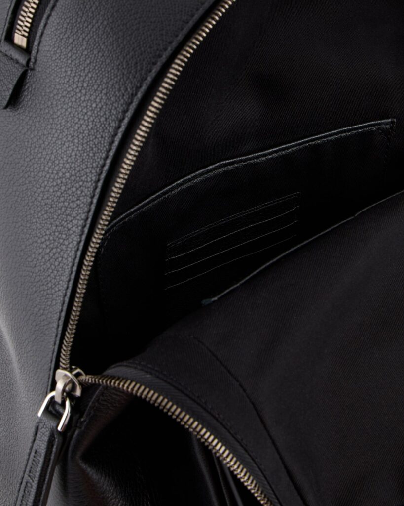 Giorgio Armani Round Leather Backpack - xiceditorial - xic editorial