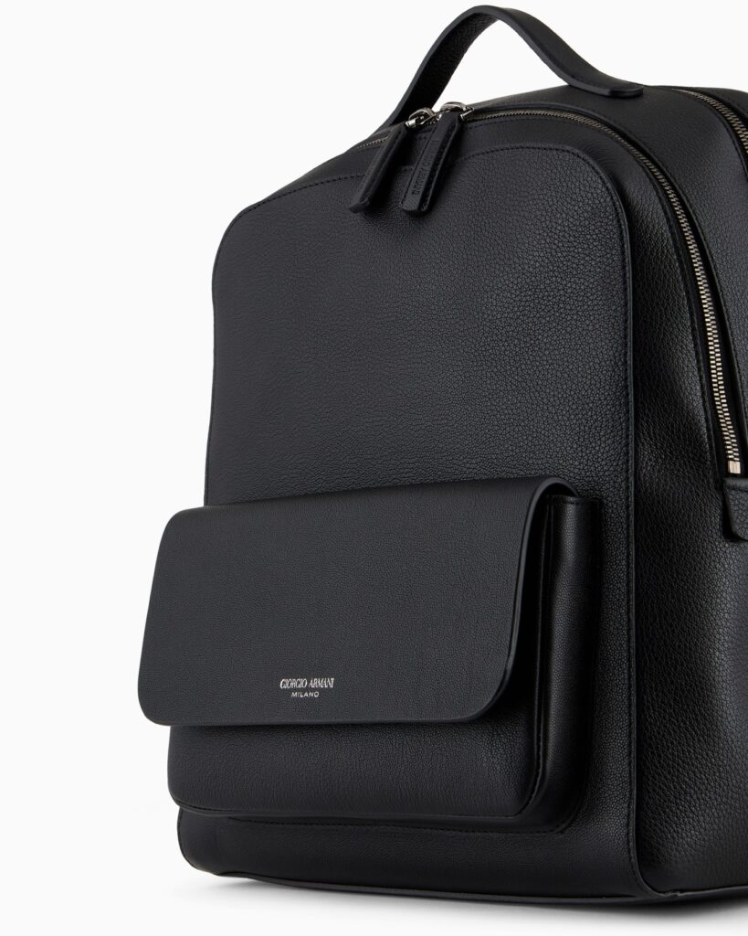 Giorgio Armani Round Leather Backpack - xiceditorial - xic editorial
