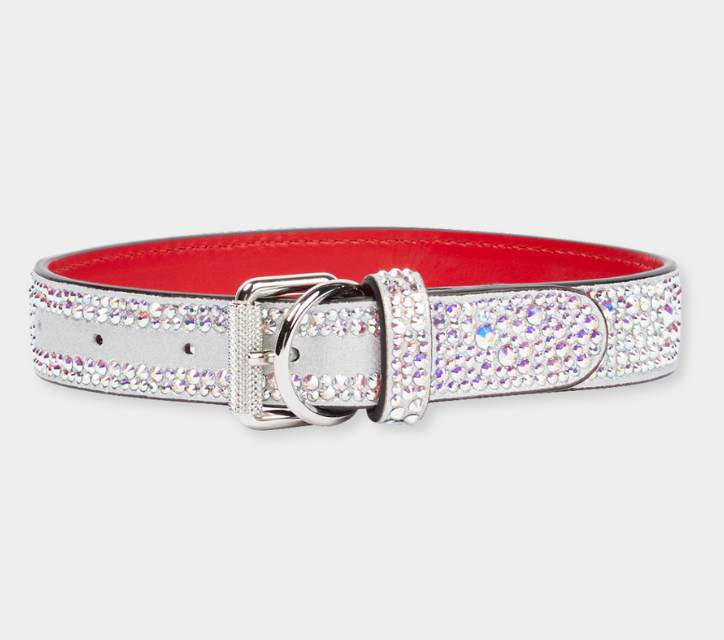 Christian Louboutin Loubicollar embellished leather dog collar - xiceditorial -xic editorial