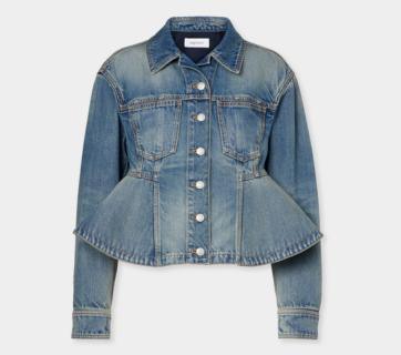 McQueen Peplum Denim Jacket - xiceditorial -xic editorial