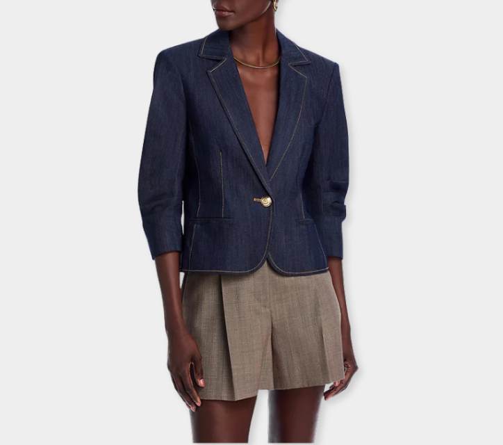 Cinq à Sept Petit Khloe Denim Blazer - xiceditorial - xic editorial