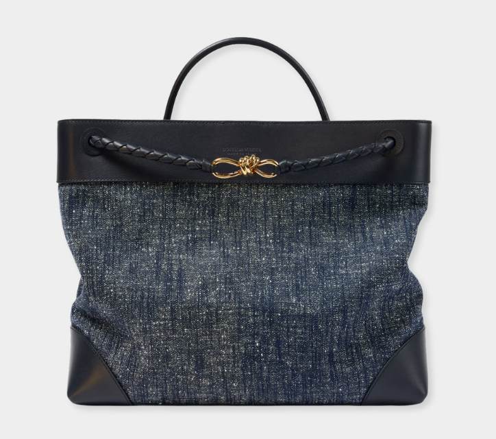 Bottega Veneta Andiamo Denim Tote Bag - xiceditorial - xic editorial