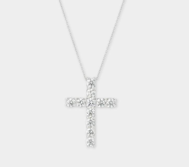 Roberto Coin Diamond Cross Necklace - xiceditorial - xic editorial