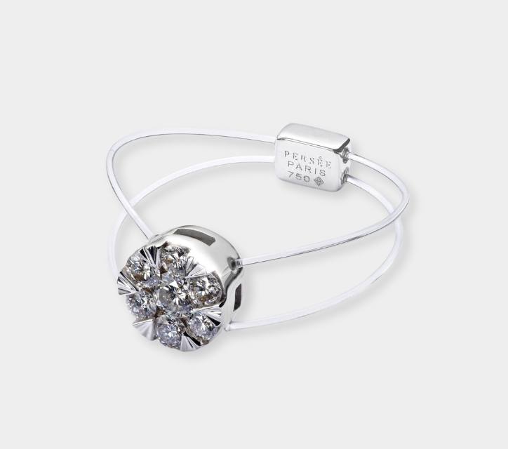 Persée Floating Gold Diamond Ring - xic editorial