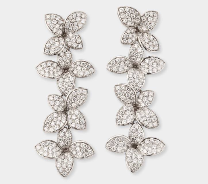 Pasquale Bruni Flower Diamond Earrings 18K White Gold - xiceditorial - xic editorial