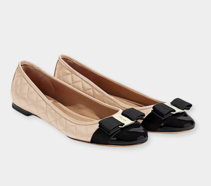 Ferragamo Varina Quilted Ballet Flats - xiceditorial - xic editorial