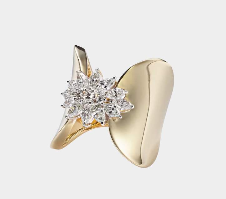 Yeprem Golden Strada 18kt Gold Ring with Diamonds - xiceditorial - xic editorial