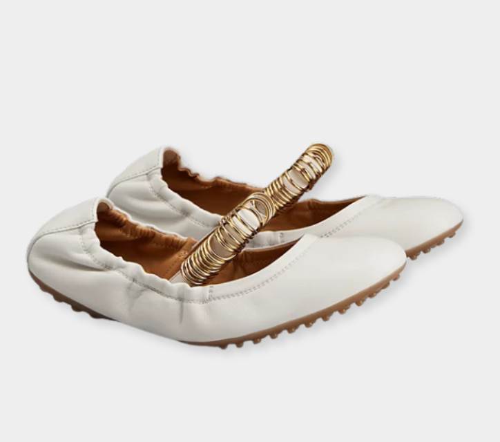 Tod’s Ballerina Embellished Leather Flats - xiceditorial - xic editorial