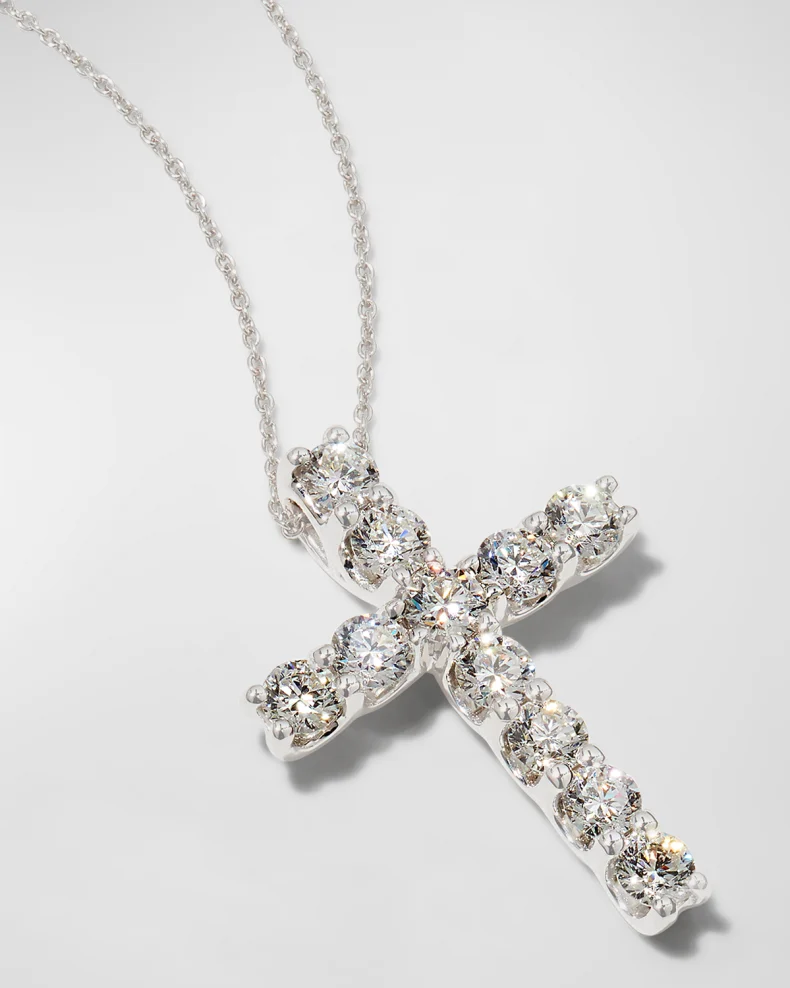 Roberto Coin Diamond Cross Necklace - xiceditorial - xic editorial