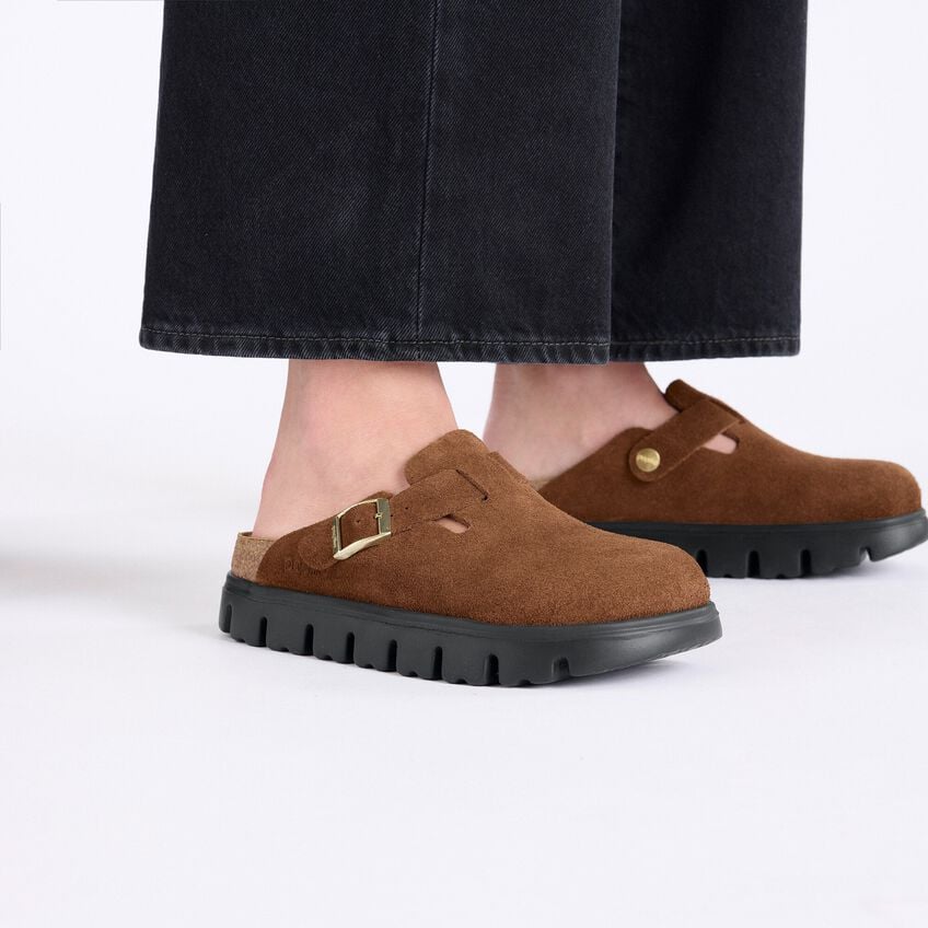 Birkenstock Boston Chunky Suede Leather Clogs