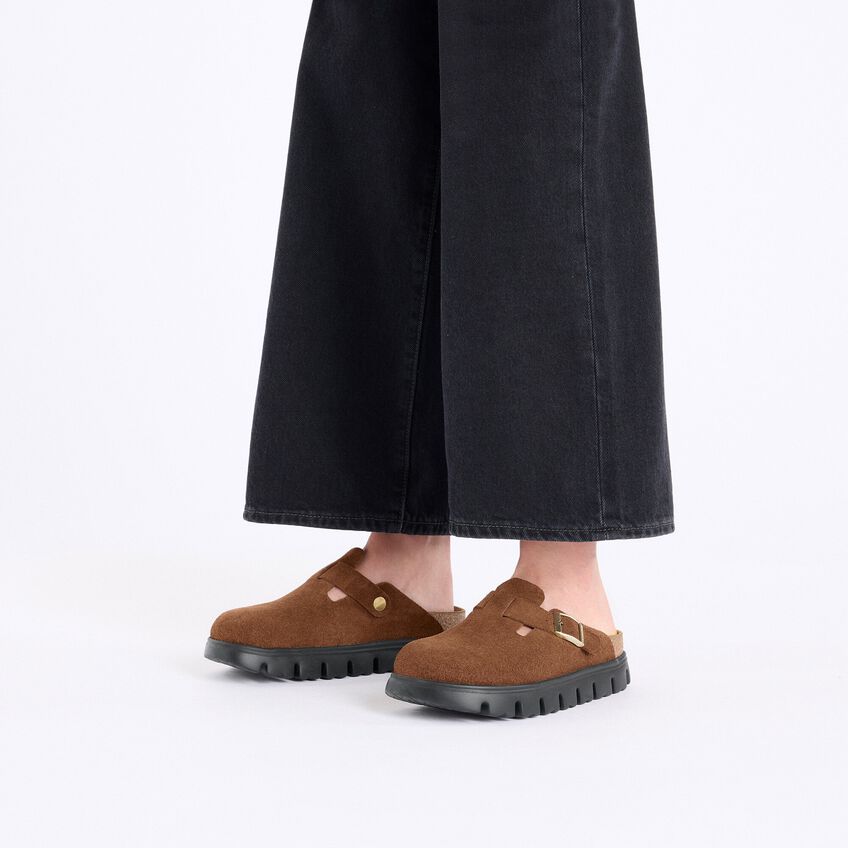 Birkenstock Boston Chunky Suede Leather Clogs