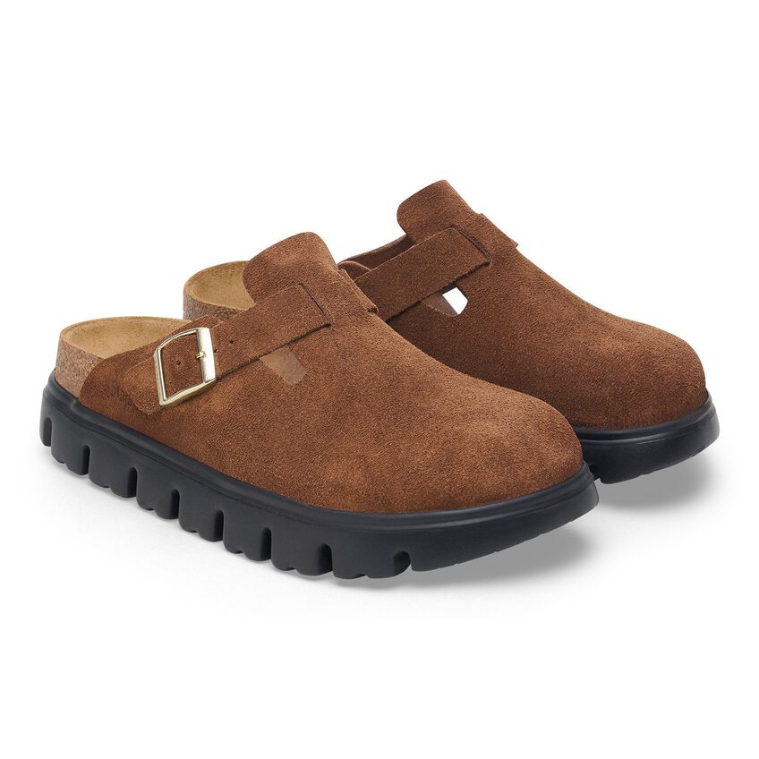 Birkenstock Boston Chunky Suede Leather Clogs