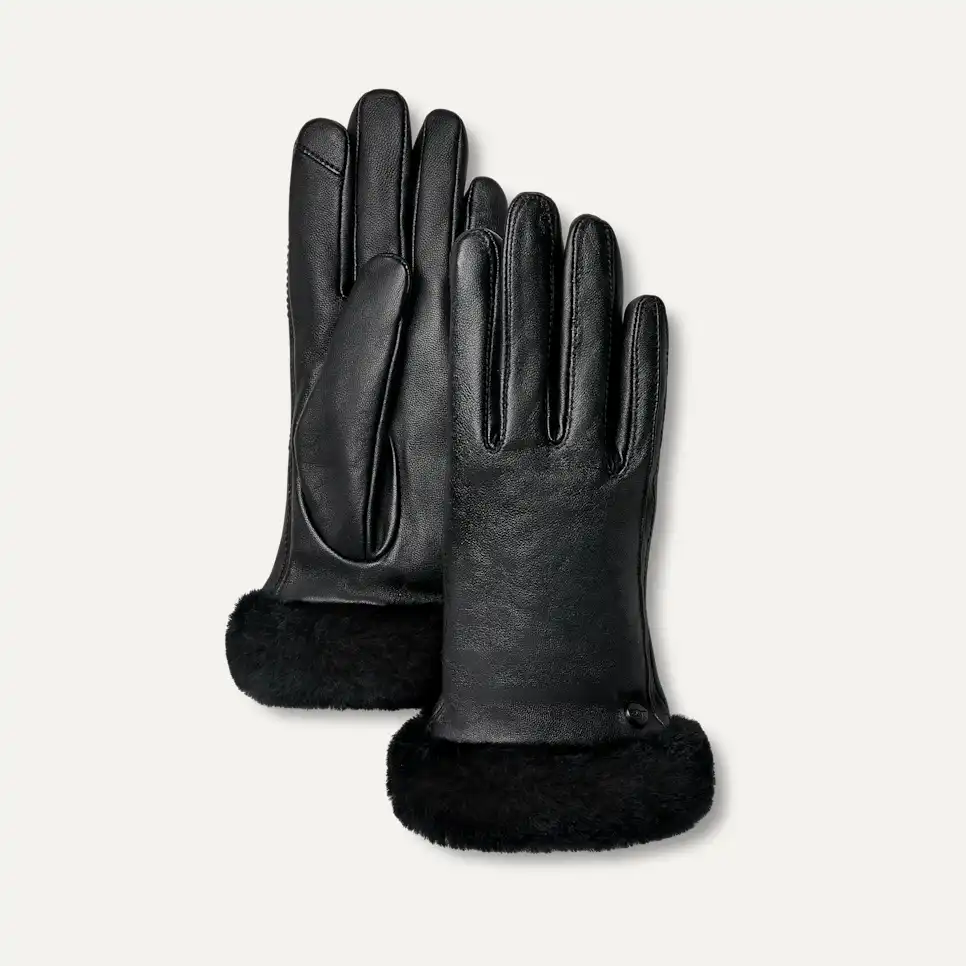UGG Women’s Sheepskin Cuff Glove black - xiceditorial - xic editorial