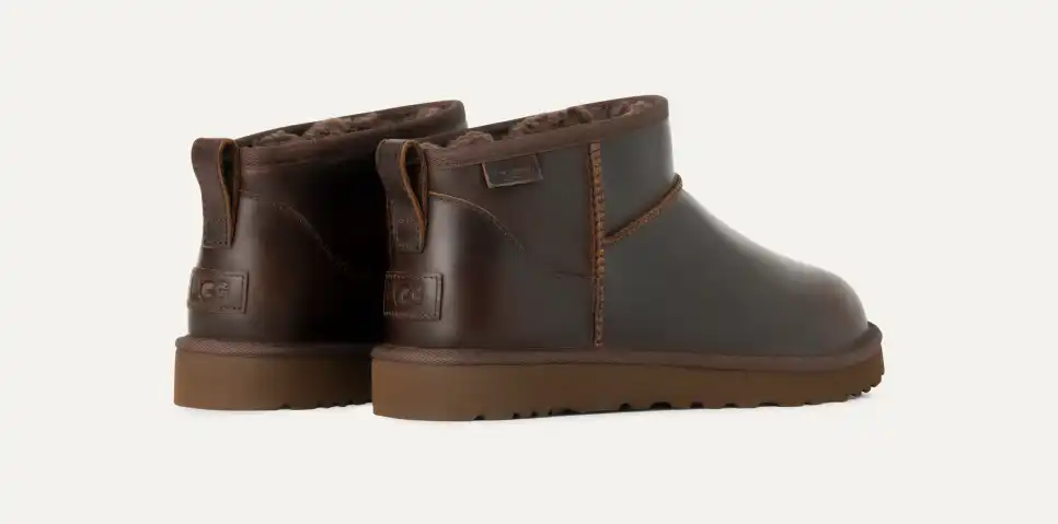 UGG Men’s Classic Ultra Mini Leather Regen Boots - xiceditorial -xic editorial