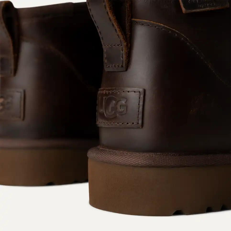 UGG Men’s Classic Ultra Mini Leather Regen Boots - xiceditorial -xic editorial